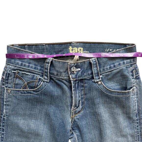 Tag Vintage Low Rise Straight Jeans Women's sz. 25 0 Blue Y2K 90s Retro - Picture 8 of 16